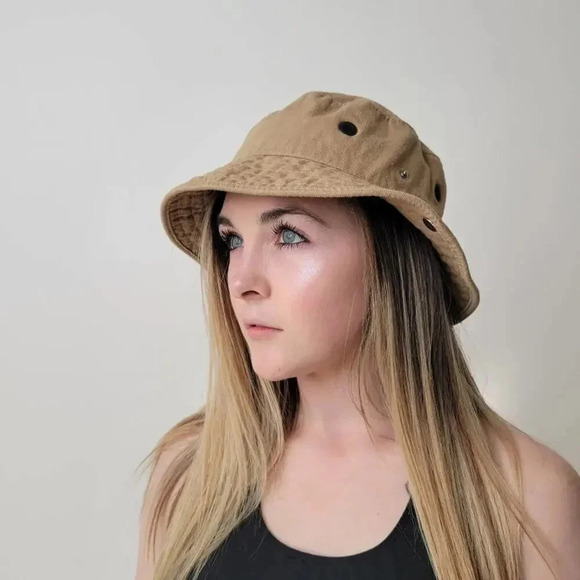 Khaki Bucket Gorpcore Fishing Hat - Picture 5 of 6